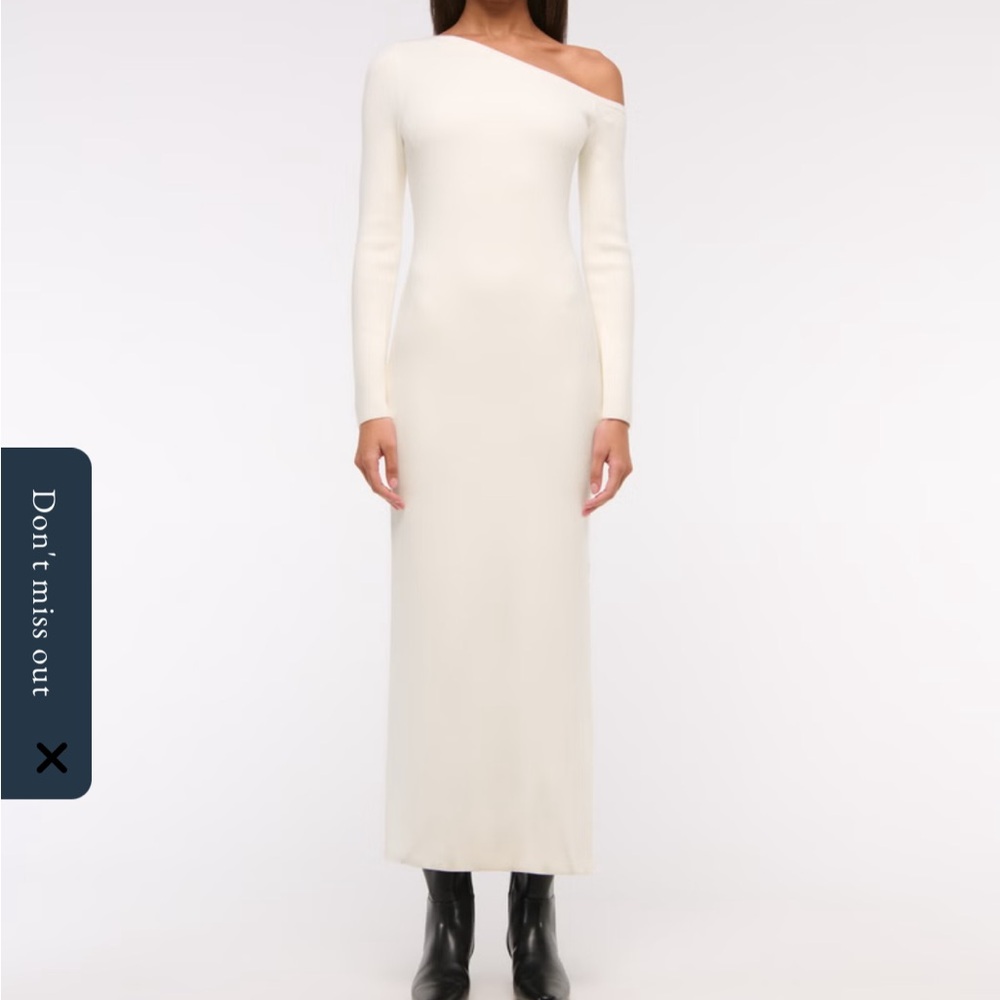 Elegant One-Shoulder White Dress
